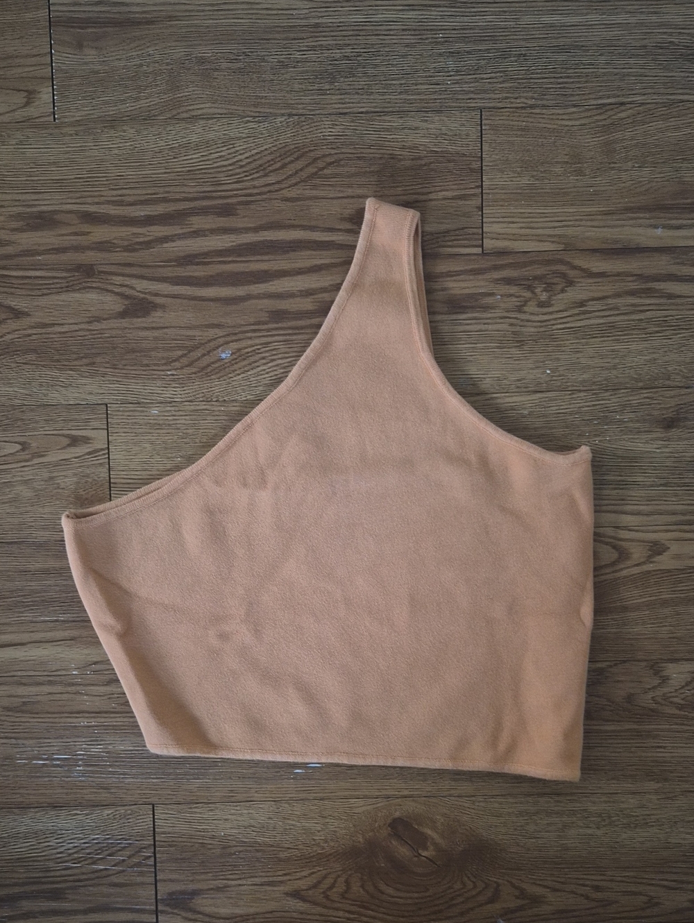 Asymmetric One-Shoulder Crop Top - Orange